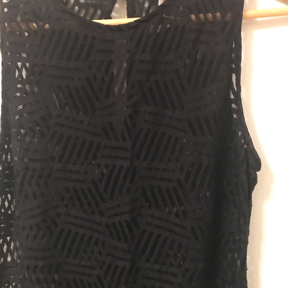 BCBG pattern sheer maxi